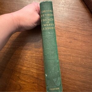 Cortina Method French in Twenty Lessons Vintage Hardback Book 1895